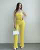 Straplez Gofre Pantolon Takım