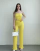 Straplez Gofre Pantolon Takım