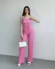 Straplez Gofre Pantolon Takım
