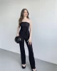 Straplez Gofre Pantolon Takım