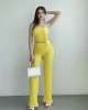 Straplez Gofre Pantolon Takım