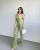 Straplez Gofre Pantolon Takım
