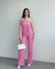 Straplez Gofre Pantolon Takım