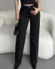 Taşlı Yüksel Bel Straight Jean