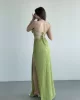 Yırtmaçlı Pilise Etek Crop Takım