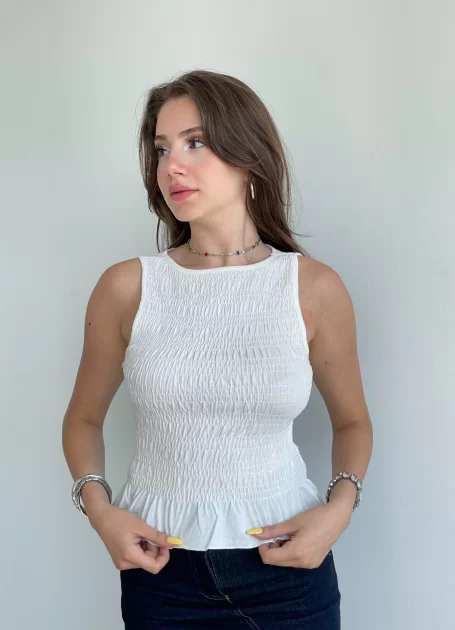 Büzgülü Basic Bluz