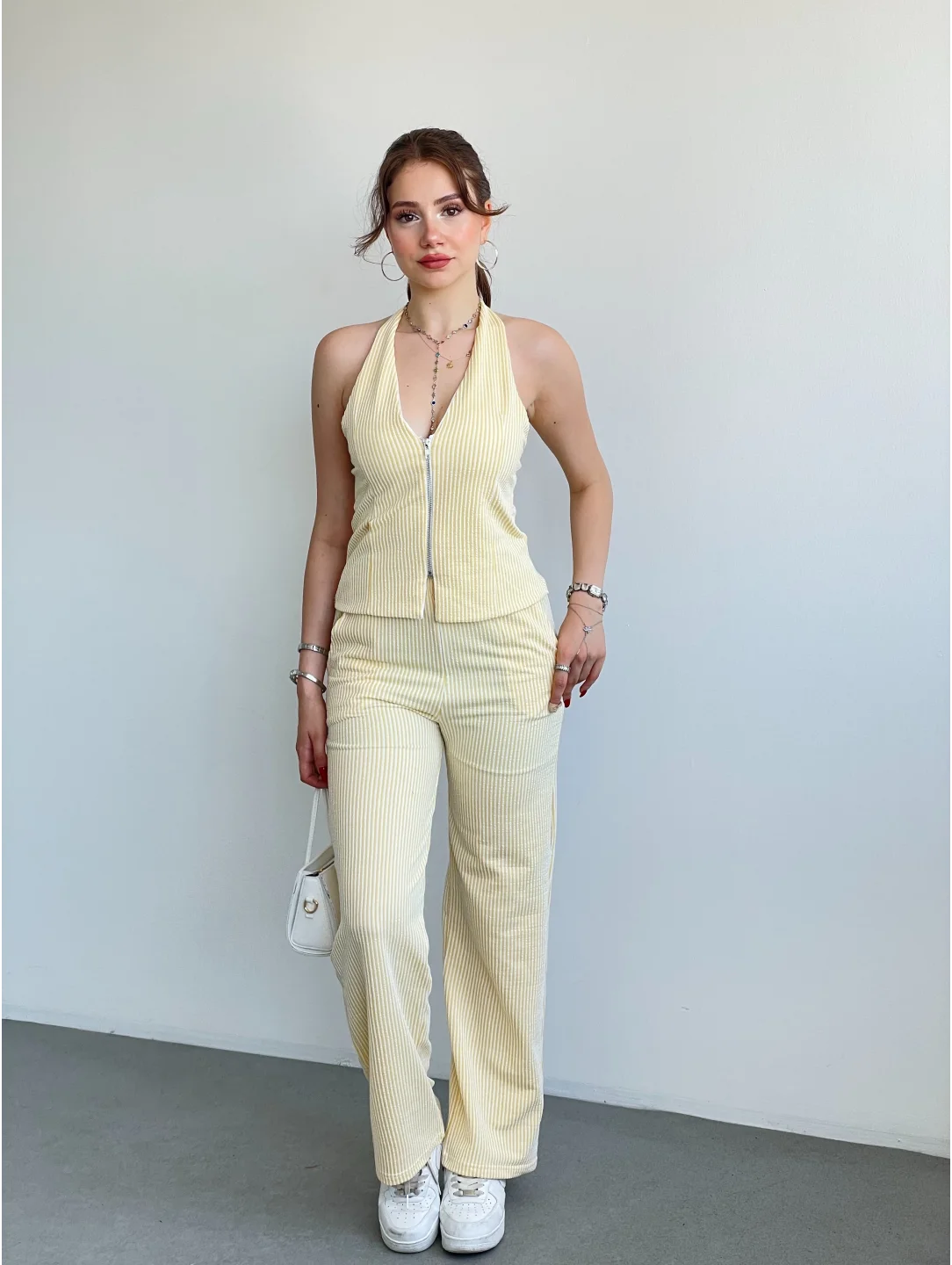 Çizgili Halter Takım