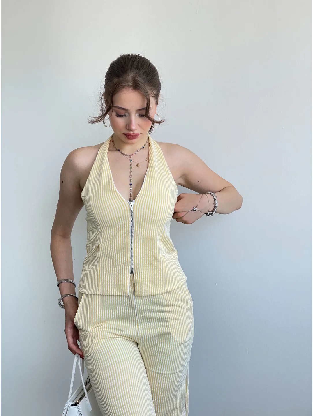 Çizgili Halter Takım