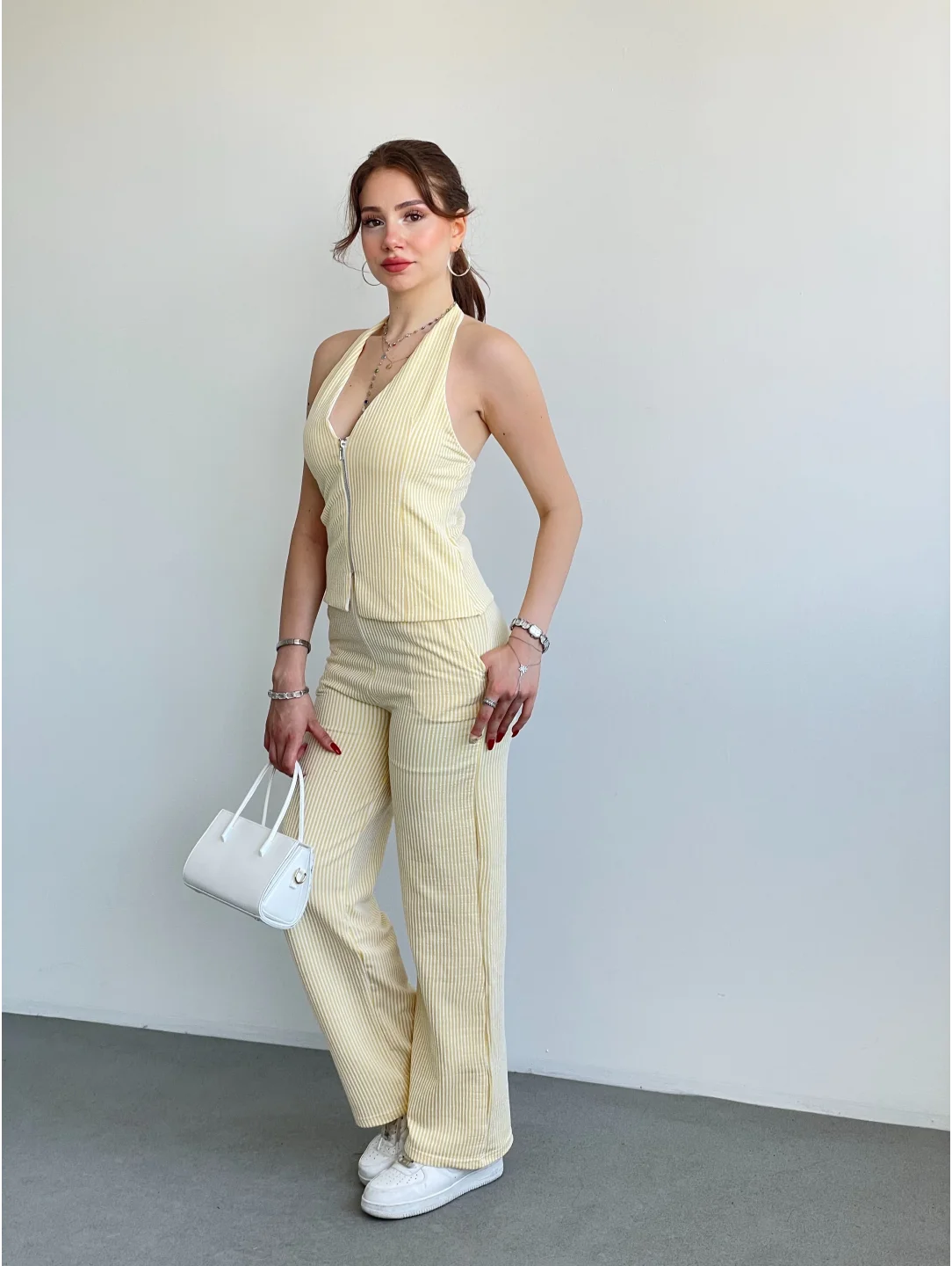 Çizgili Halter Takım