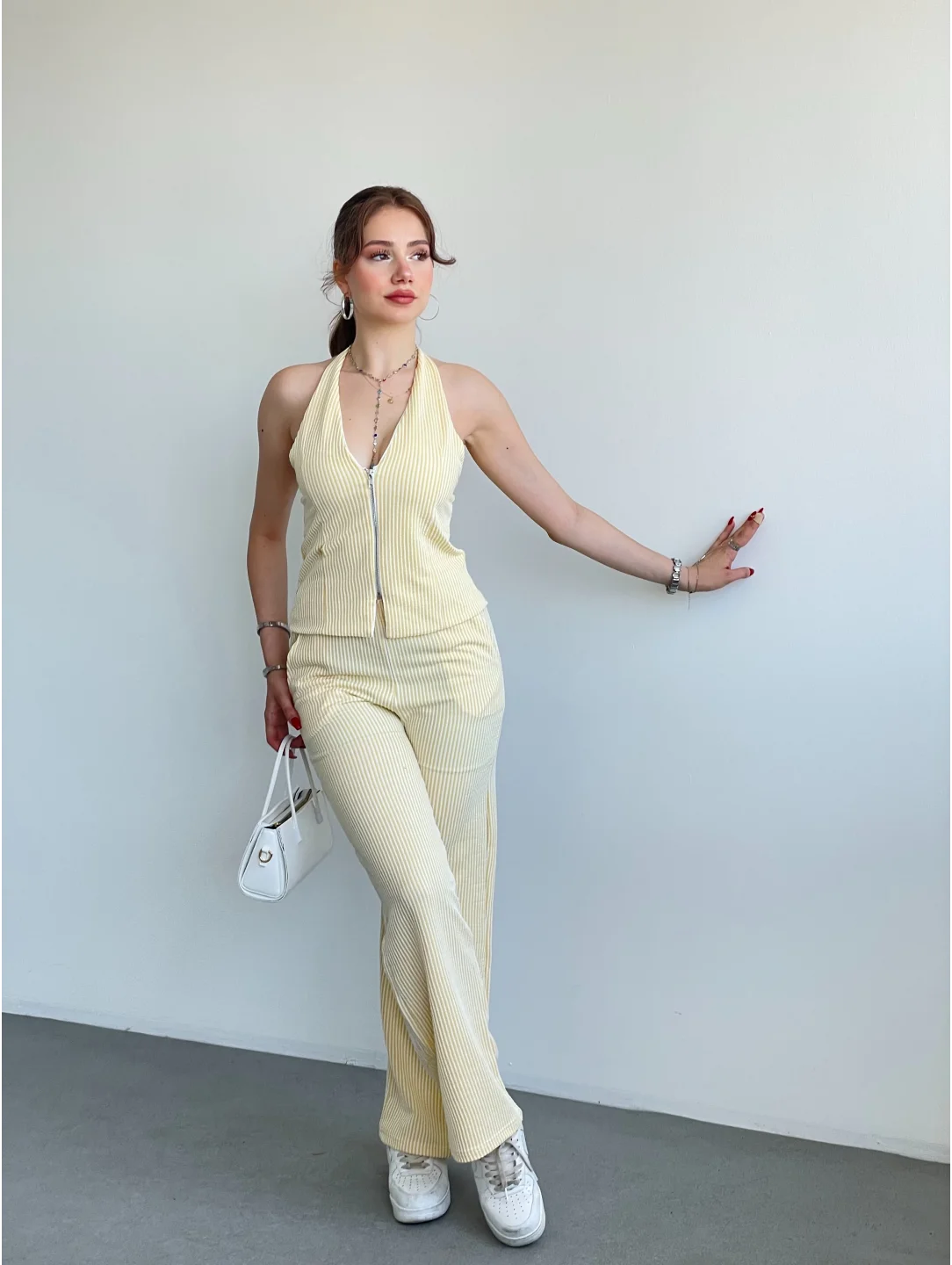 Çizgili Halter Takım