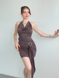 Degaje Tokalı Sandy Elbise