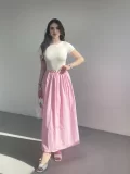 Garnili Terikoton Uzun Elbise