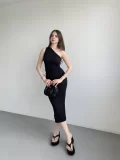Gofre Etek Crop Takım