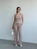 Halter Yaka Pantolon Takım
