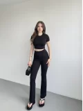 İspanyol Premium Pantolon Crop Takım