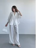 Keten Düğme Detay Takım