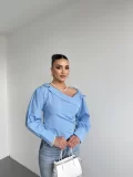 Madonna Yaka Asimetrik Gömlek