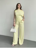 Modal Pileli Omuz Detay Takım
