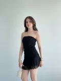 Straplez Tül Premium Elbise