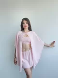 Üçlü Şifon Etek Takım