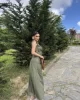 Bağlamalı Keten Etekli Takım