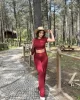 Gofre Basic Pantolon Crop Takım