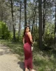 Gofre Omuz Detaylı Elbise