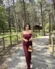 Straplez Gofre Pantolon Takım