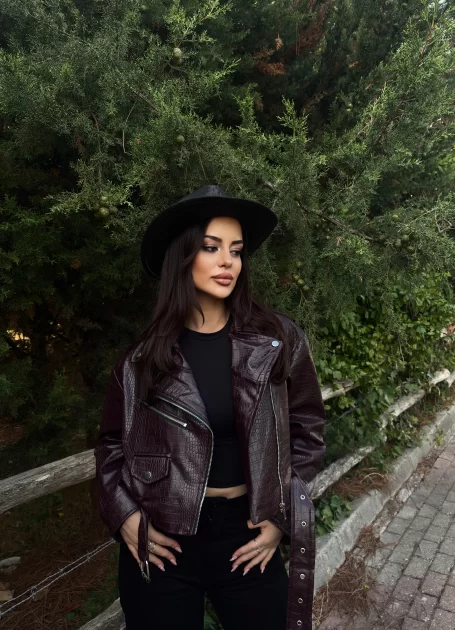 Krokan Deri Premium Ceket