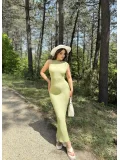 Gofre Omuz Detaylı Elbise