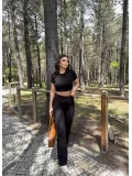 İspanyol Premium Pantolon Crop Takım