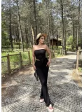 Straplez Gofre Pantolon Takım