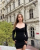 Triko Yırtmaçlı Elbise