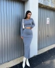 Angelica Sırt Dekolteli Etek Takım