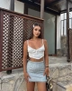 Astarlı Çiçekli Tül Etek