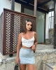 Astarlı Çiçekli Tül Etek