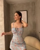 Bağlamalı Çiçekli Elbise