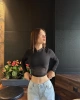 Balıkçı Yaka Tül Crop