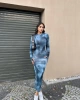 Batik Parmak Geçmeli Sandy Elbise