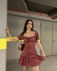Çiçekli Helen Elbise
