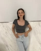 Fitilli Geniş Yaka Crop