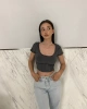 Fitilli Geniş Yaka Crop