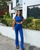 Fitilli Pantolon Crop Takım