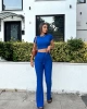 Fitilli Pantolon Crop Takım