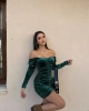 Kadife Büzgülü Elbise