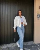 Kaşe Crop Astarlı Bomber Ceket