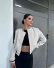 Crop Astarlı Bomber Ceket