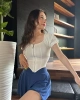 Kolu Büzgülü Fermuarlı Crop