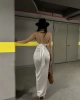 Örme Saten Yırtmaçlı Takım