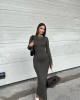 Sırt Dekolteli Basic Sandy Elbise